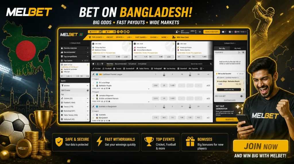 Melbet Bangladesh sports betting: cricket, football and live markets